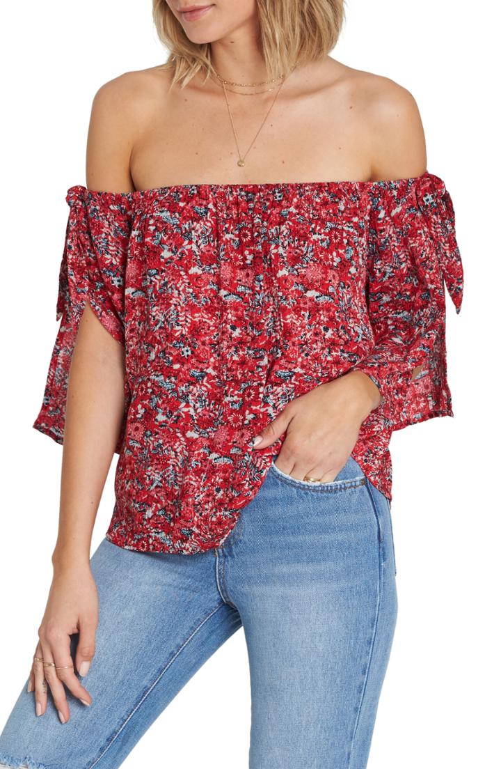 Women's Billabong Blues Baby Off The Shoulder Top