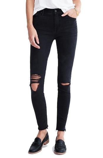 Women's Madewell High Waist Raw Hem Skinny Jeans
