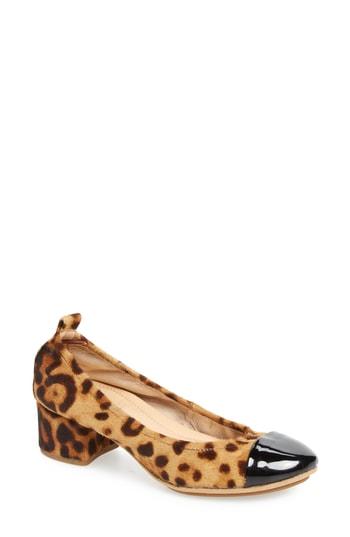 Women's Yosi Samra Newton Genuine Calf Hair Cap Toe Pump M - Brown