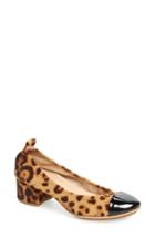 Women's Yosi Samra Newton Genuine Calf Hair Cap Toe Pump M - Brown