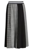 Women's Halogen Plaid A-line Skirt - Black