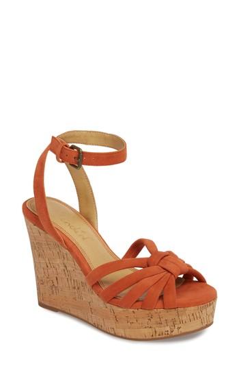 Women's Splendid Fallon Wedge Sandal .5 M - Coral