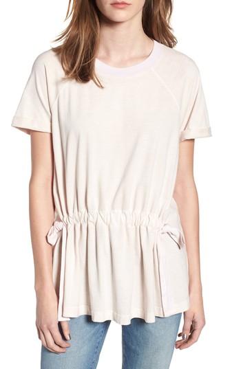 Women's Stateside Gathered Jersey Tee - Coral