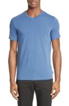 Men's Armani Collezioni V-neck T-shirt, Size - Blue