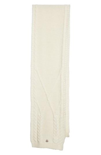 Women's Moncler Scarpa Wool Blend Scarf, Size - Ivory