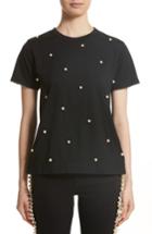 Women's Tu Es Mon Tresor Imitation Pearl Embellished Tee