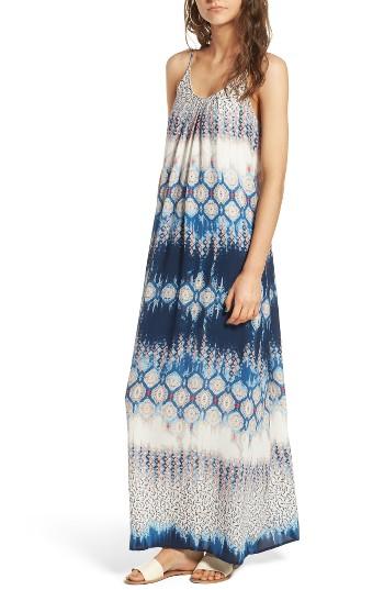Women's One Clothing Tie Dye Maxi Dress - Blue