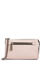 Women's Marc Jacobs Small Gotham Leather Crossbody Wallet - Pink