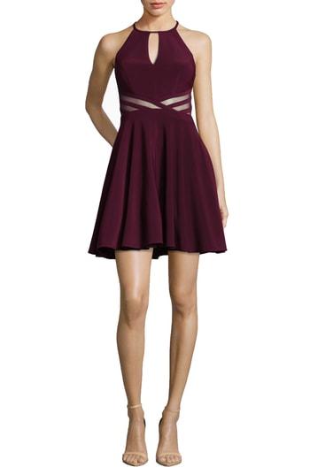 Women's Xscape Stripe Waist Party Dress - Red