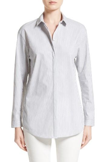 Women's Lafayette 148 New York Nickel Stripe Blouse
