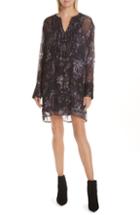 Women's Grey Jason Wu Winter Floral Fil Coupe Dress - Black