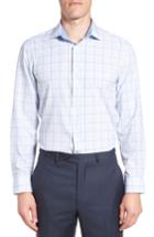 Men's W.r.k Trim Fit Stretch Plaid Dress Shirt - Blue