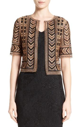 Women's St. John Collection Priya Embroidered Crop Jacket