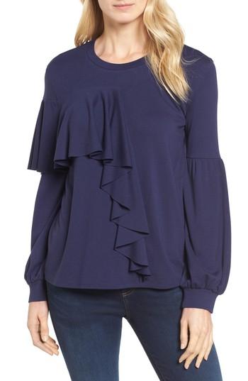Women's Halogen Asymmetrical Knit Top - Blue