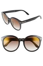 Women's Tom Ford Philippa Special Fit 55mm Sunglasses - Black/ Gradient Brown Flash