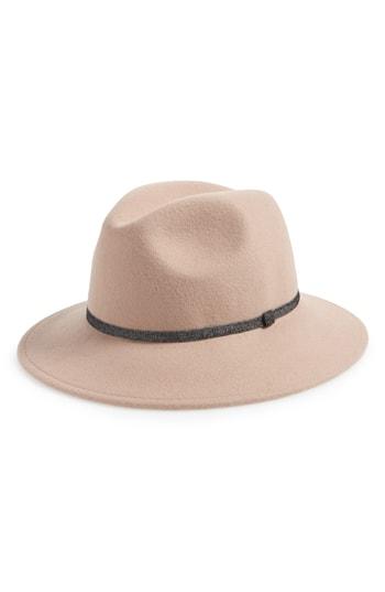 Women's Treasure & Bond Metallic Band Wool Felt Panama Hat - Red
