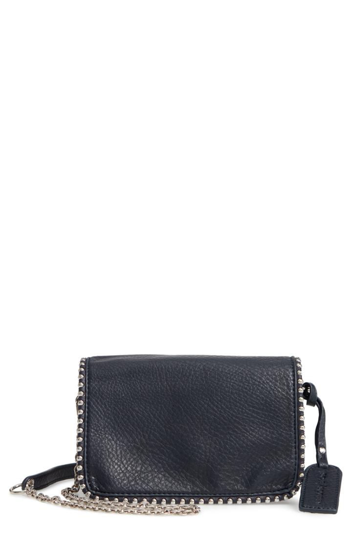 Sole Society Eytal Studded Faux Leather Crossbody - Blue