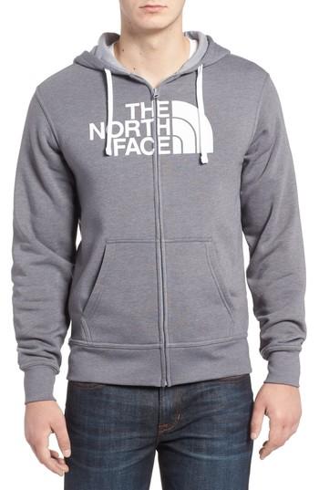 Men's The North Face Half Dome Cotton Blend Zip Hoodie - Grey