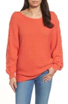 Women's Caslon Lace-up Sleeve Sweater