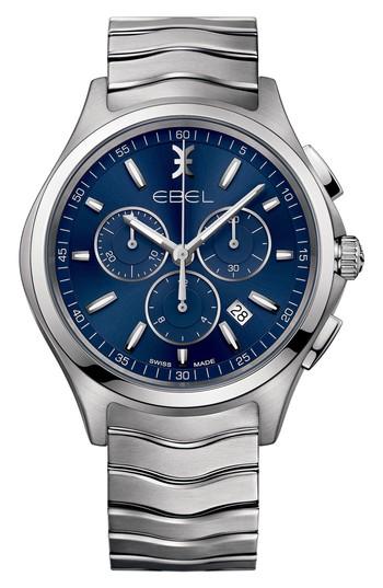 Men's Ebel Wave Chronograph Bracelet Watch, 42mm