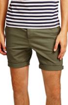 Men's Topman Skinny Fit Chino Shorts - Green