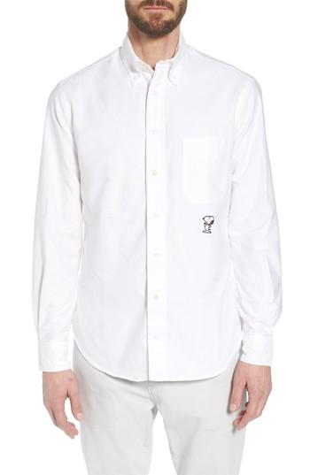 Men's Gitman Snoopy Sport Shirt - White