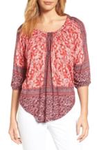 Women's Lucky Brand Jersey Peasant Top