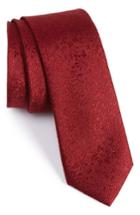 Men's Calibrate Dressy Floral Silk Skinny Tie, Size - Red