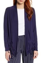 Women's Chaus Ruched Cardigan - Blue