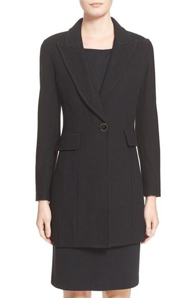 Women's St. John Collection Nouveau Boucle Knit Topper - Black