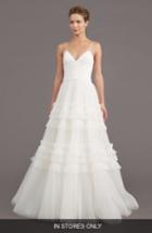 Women's Amsale Saylor Ruffle A-line Gown