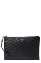 Women's Kate Spade New York Reese Park - Finley Quilted Leather Clutch - Black