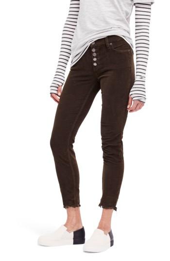 Women's Free People Reagan Crop Skinny Jeans - Green