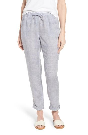 Women's Nic+zoe Laid Back Linen Pants - Blue