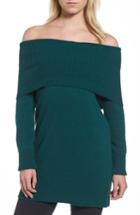 Women's Halogen Convertible Neck Sweater - Green