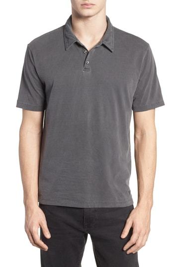 Men's Frame Denim Classic Fit Polo - Black