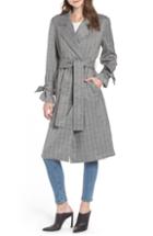 Women's Anne Klein Wing Collar Zip Detail Wool Blend Jacket, Size - Black