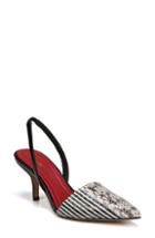 Women's Diane Von Furstenberg Mortelle Genuine Snakeskin Pump .5 M - Black