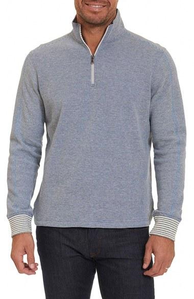 Men's Robert Graham Poole Fit Quarter Zip Pullover