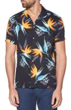Men's Original Penguin Tropical Floral Shirt - Blue