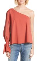 Women's Tanya Taylor Anka Voile One-shoulder Top - Red