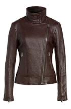 Women's Mackage Lisa Signature Leather Jacket, Size - Purple
