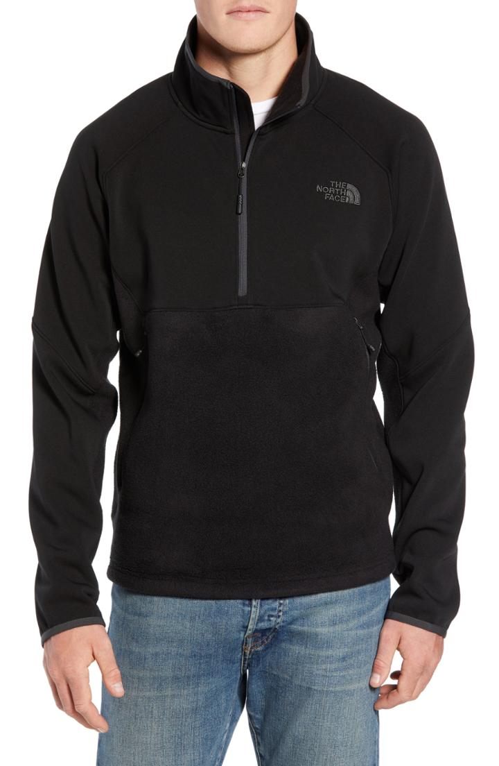 Men's The North Face Tolmiepeak Hybrid Half-zip Pullover - Black
