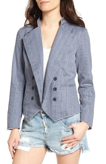 Women's Treasure & Bond Print Cotton Officer Jacket