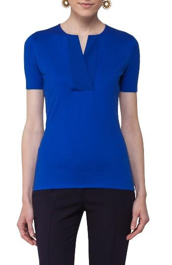 Women's Akris Punto Stretch Jersey Top - Blue