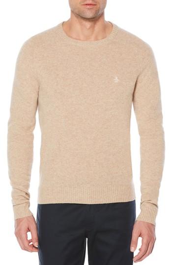 Men's Original Penguin P55 Lambswool Sweater, Size - Beige