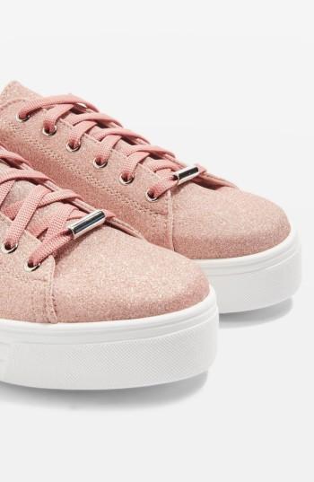 Women's Topshop Commander Platform Sneaker .5us / 36eu - Metallic