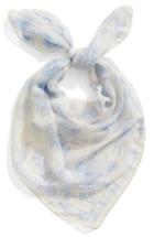 Women's Alexander Mcqueen Hummingbird Skull Print Silk Scarf, Size - Ivory