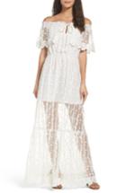 Women's Adelyn Rae Josephine Off The Shoulder Lace Maxi Dress - White