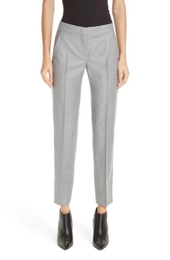 Women's Max Mara Tony Wool Crop Pants - Grey